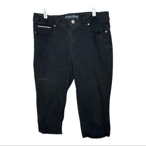 Faded Glory Black Capris Sz 14